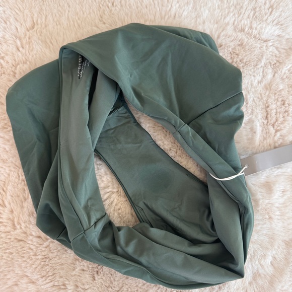 J Crew Sage Green Hallie Bikini Bottom in Classic Sculpt Women Size L High Waist - Picture 6 of 9